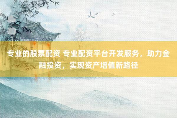 专业的股票配资 专业配资平台开发服务，助力金融投资，实现资产增值新路径